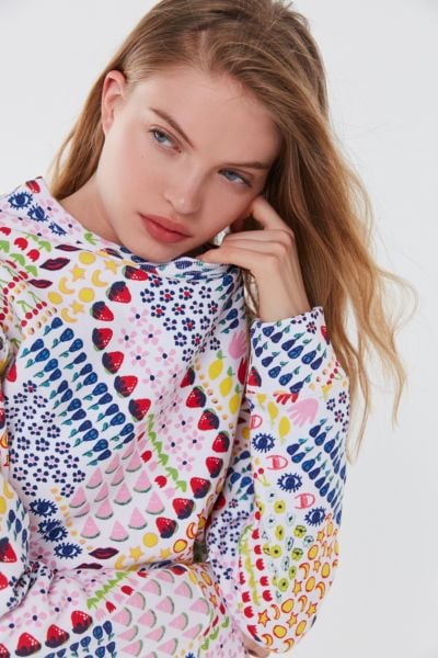 Champion X Susan Alexandra UO Exclusive Reverse Weave Allover Print Sweatshirt