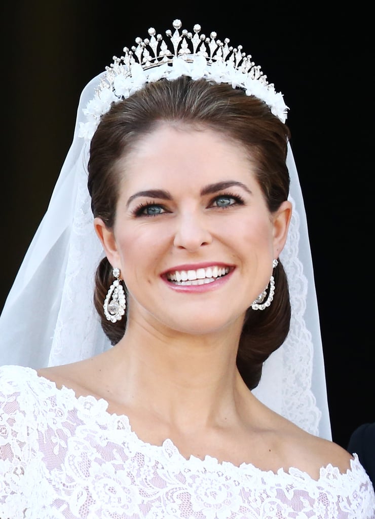 On her wedding day, Madeleine wore jewels that shined almost as bright as her smile.