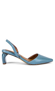 JAGGAR Virtue Leather Slingback Heel in Sky Blue