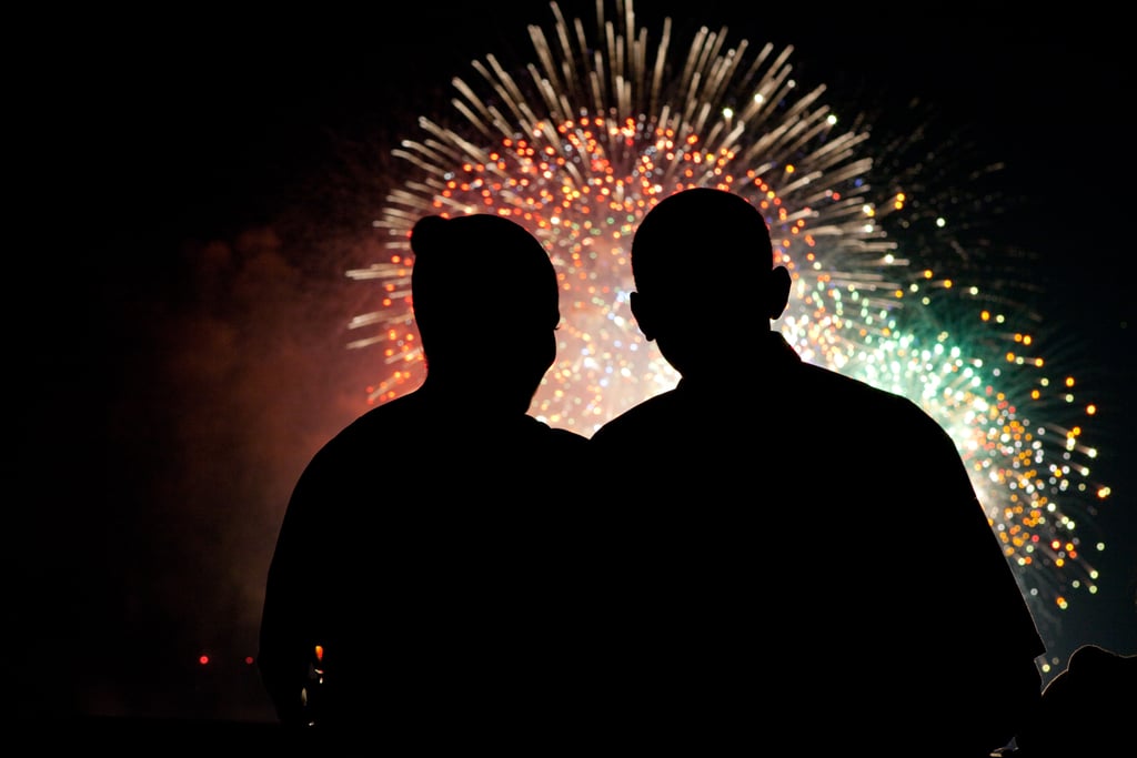 In 2009, the Obamas took in Washington DC's fireworks.