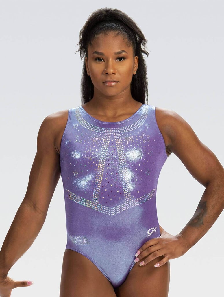 GK Elite Lavender Ice Replica Workout Leotard