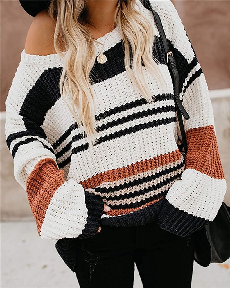 ZESICA Striped Sweater