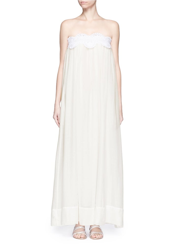 Lila Eugenie Macrame Lace Cotton-Silk Maxi Dress ($300) | Best White ...