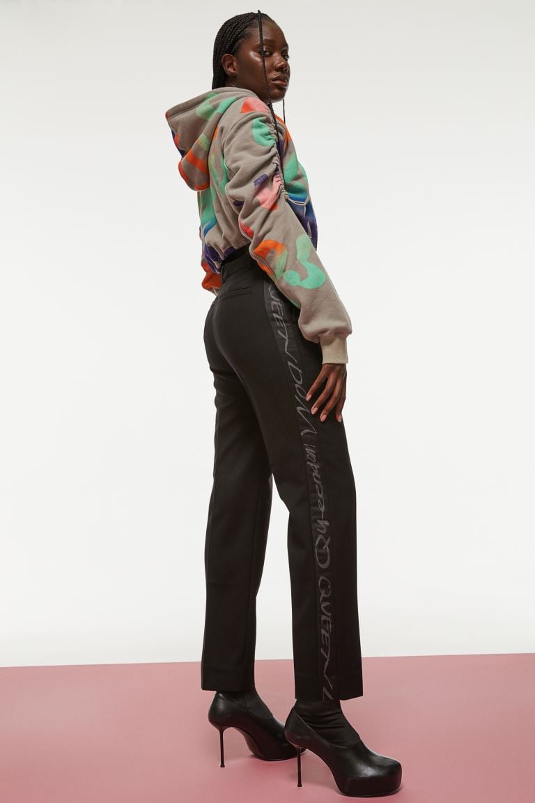 H&M Side-stripe Pants and Crop Hoodie