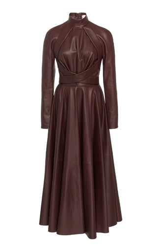 Zimmermann Resistance Pleated Leather Dress