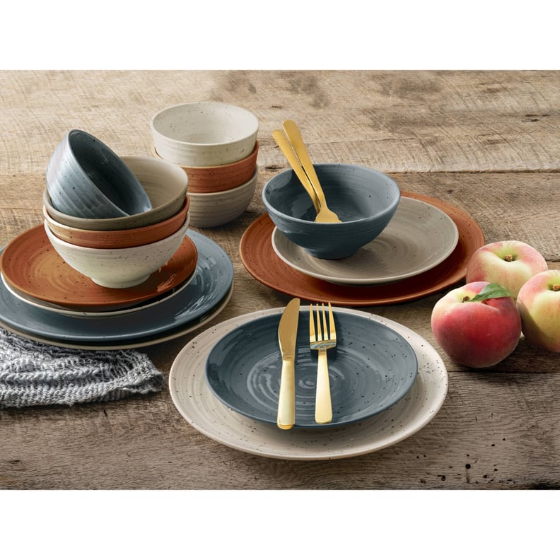 Speckled Stoneware Dinnerware: Sango Stoneware Siterra Painter's Palette Dinnerware Set