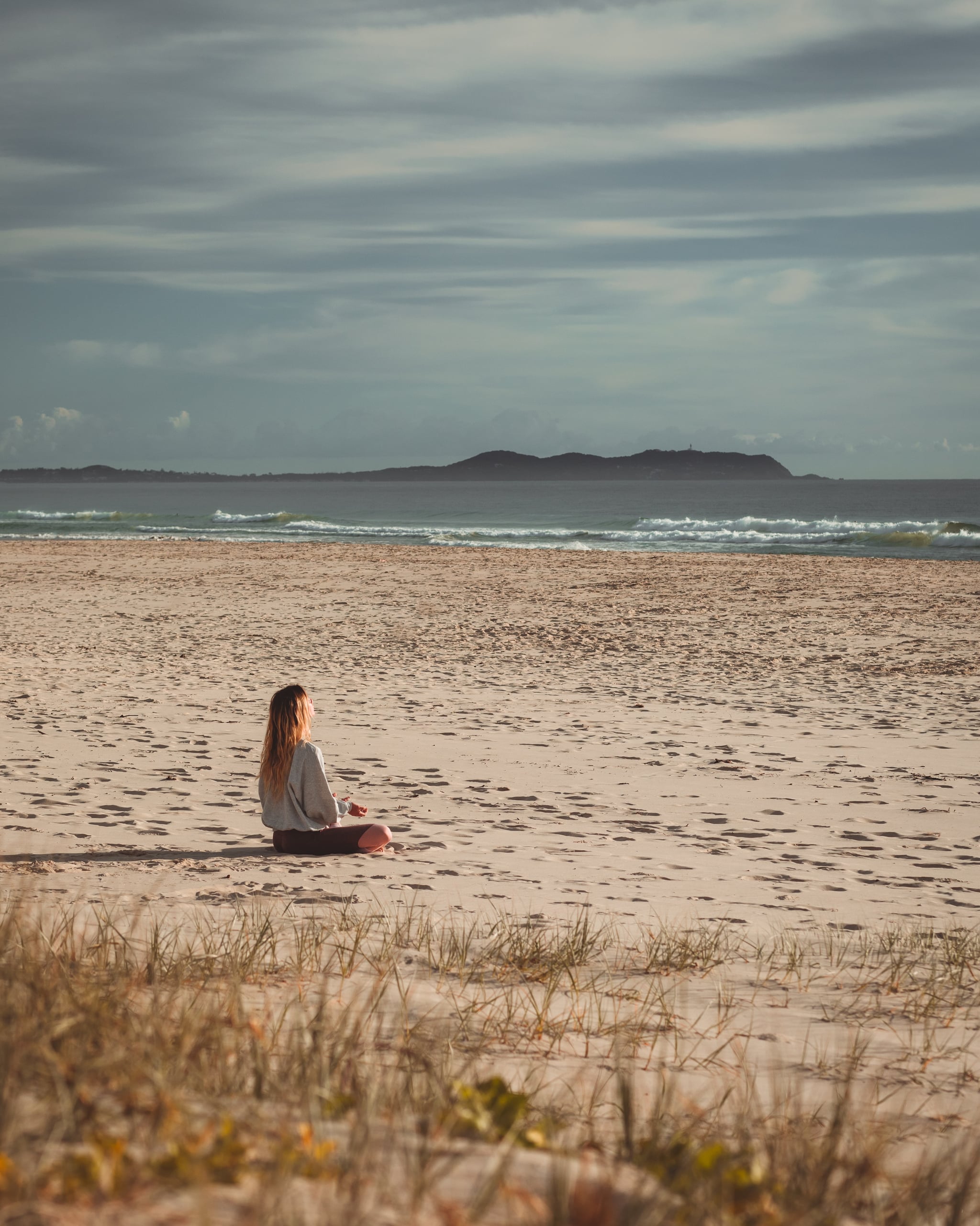 Woman meditating.