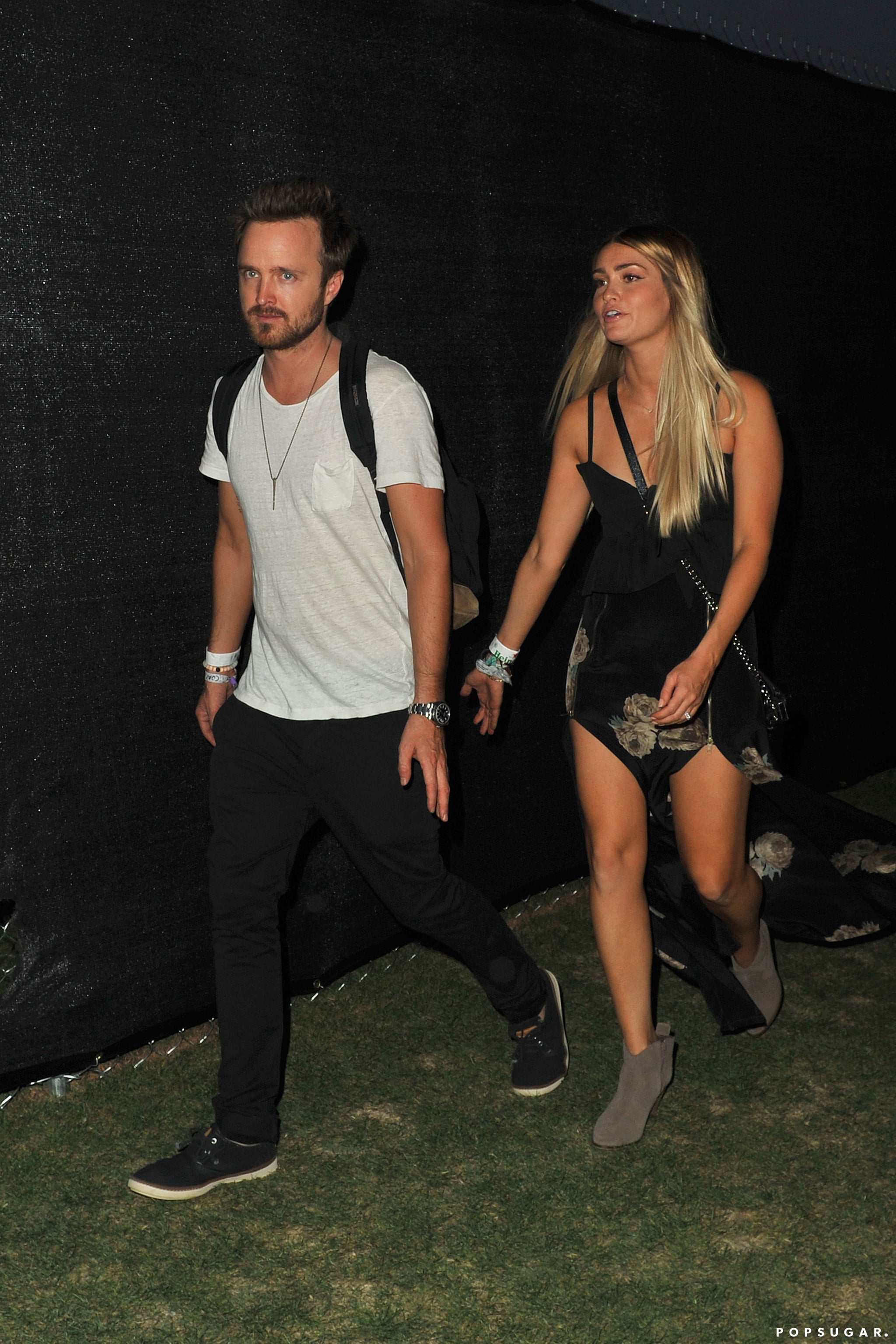 Aaron Paul took his wife, Lauren Parsekian, to the event. The Stars