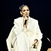 J Lo's White Fendi Suit at Raising Latina Voices Event