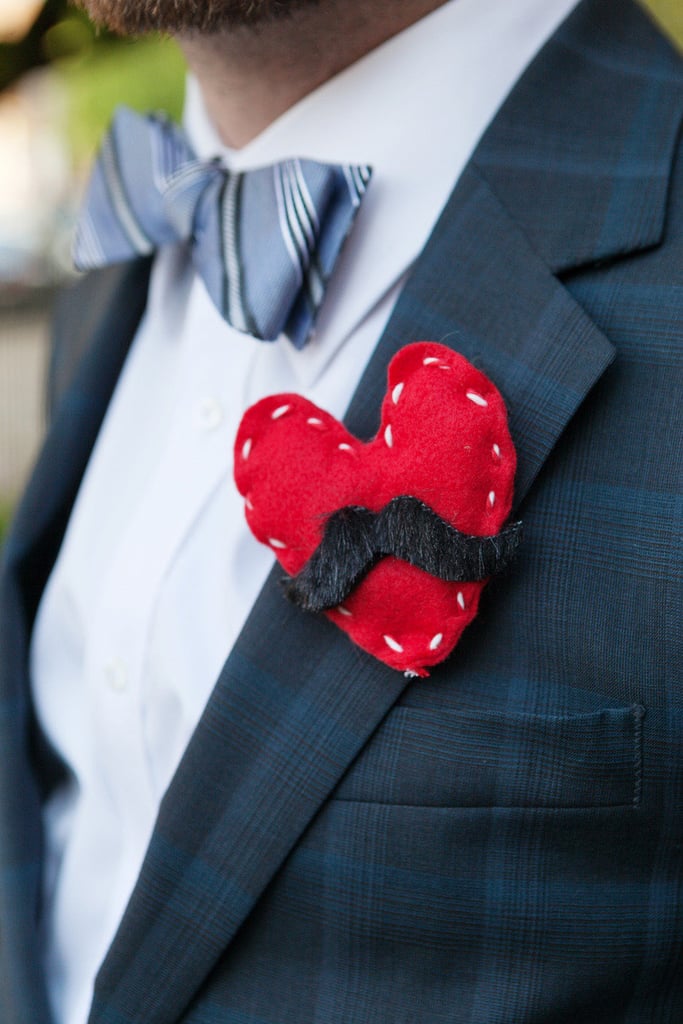 Mustached Heart Boutonniere