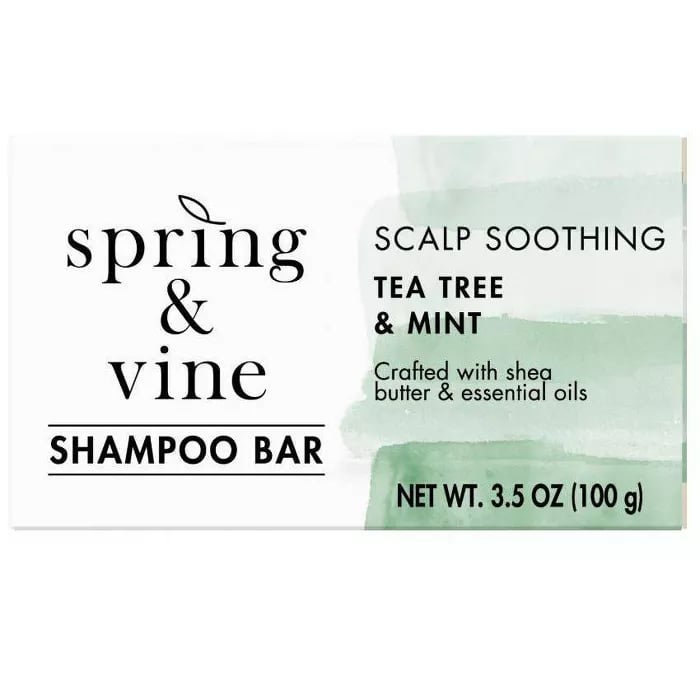Oct. 1: Spring & Vine Tea Tree & Mint Scalp Soothing Shampoo Bar