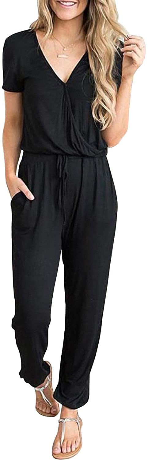 black pants romper with pockets