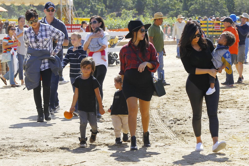 Kim Kardashian and North West at a Pumpkin Patch | Photos