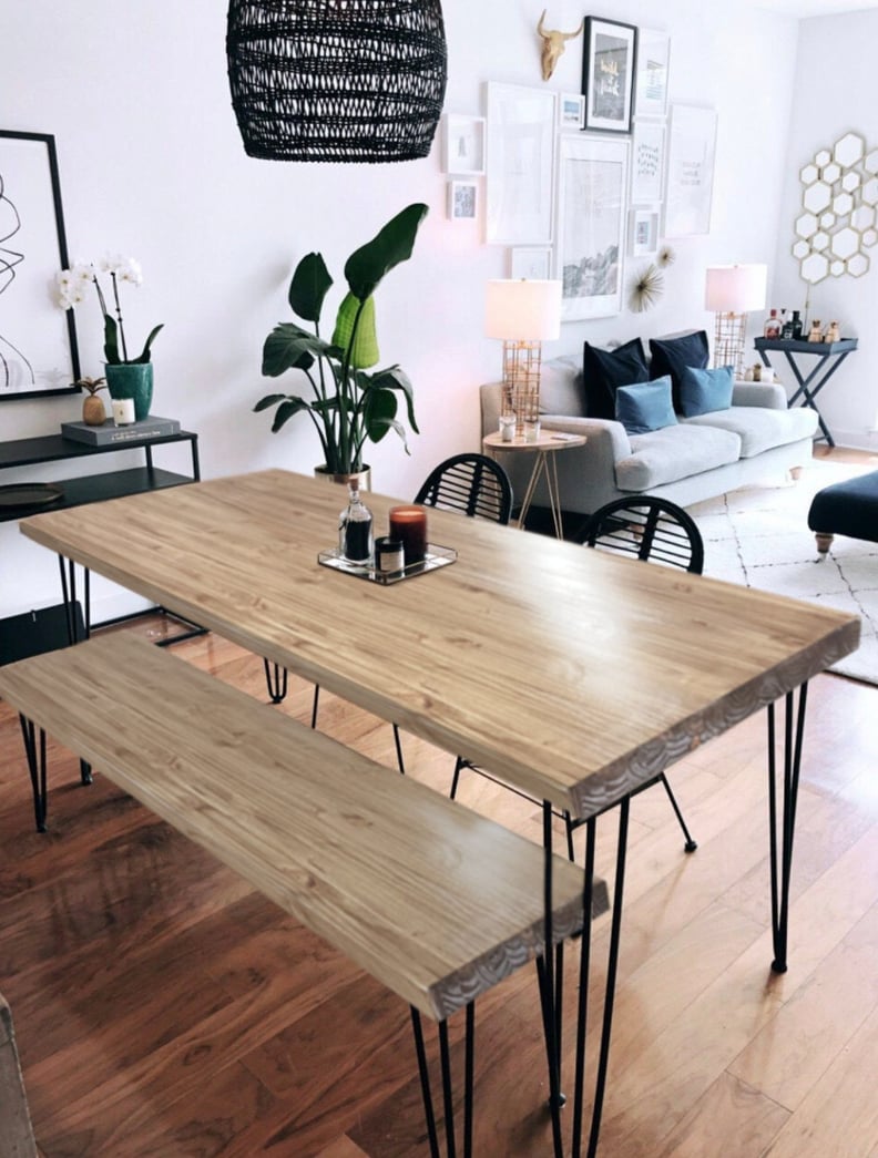 Reclaimed Wood & Metal Dining Table
