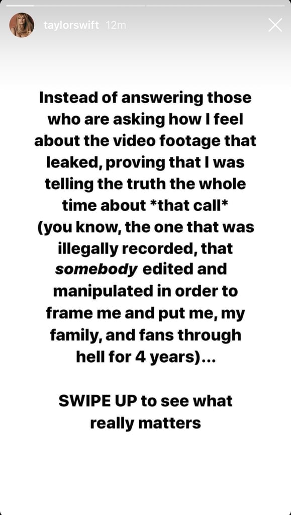 March 23, 2020: Swift Breaks Her Silence on the Leaked Phone Call