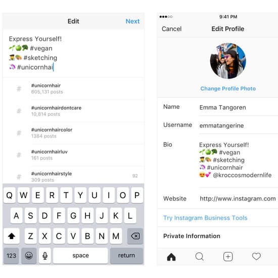 Live Link Hashtags and Profiles in Instagram Bio