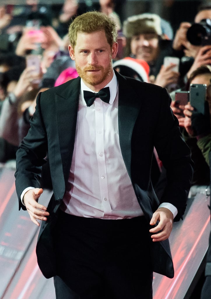 December 2017: Prince Harry at the UK Premiere of Star Wars: The Last Jedi