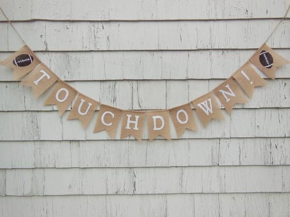 Burlap Touchdown Banner
