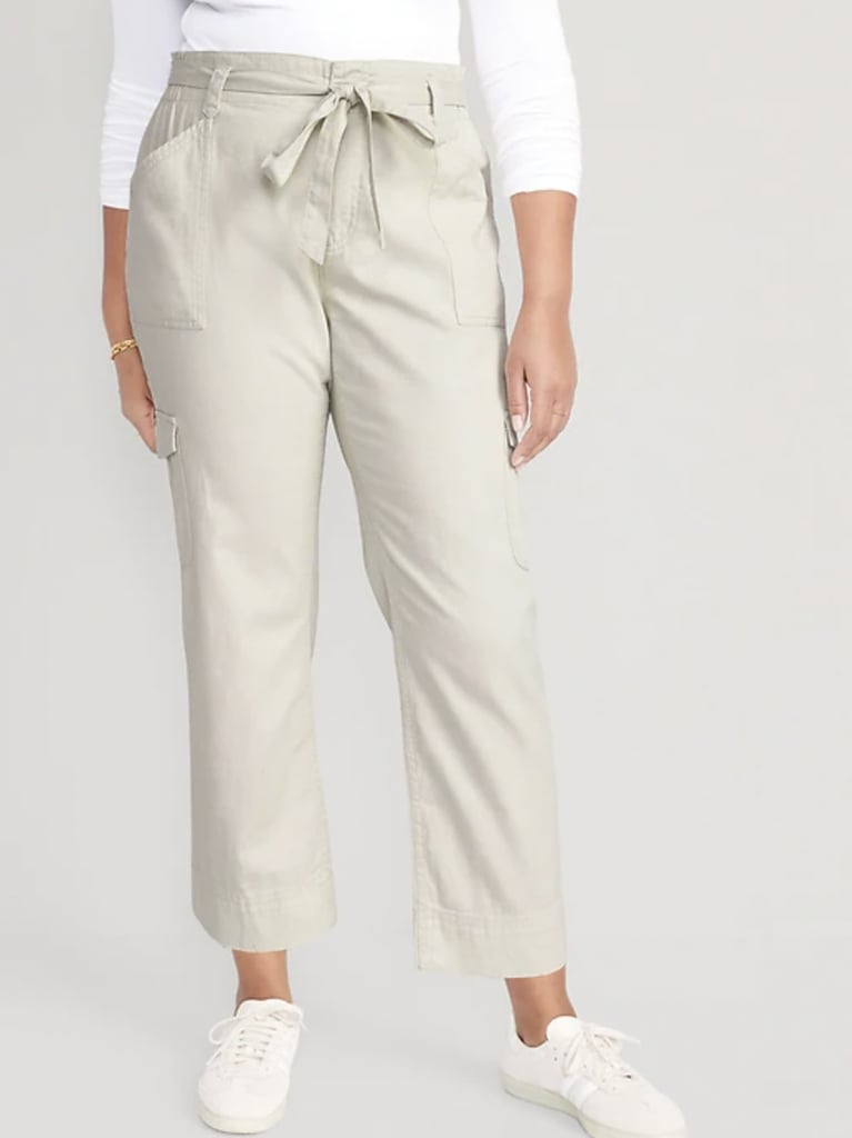 Old Navy High-Waisted Tie-Belt Cargo Ankle Pants