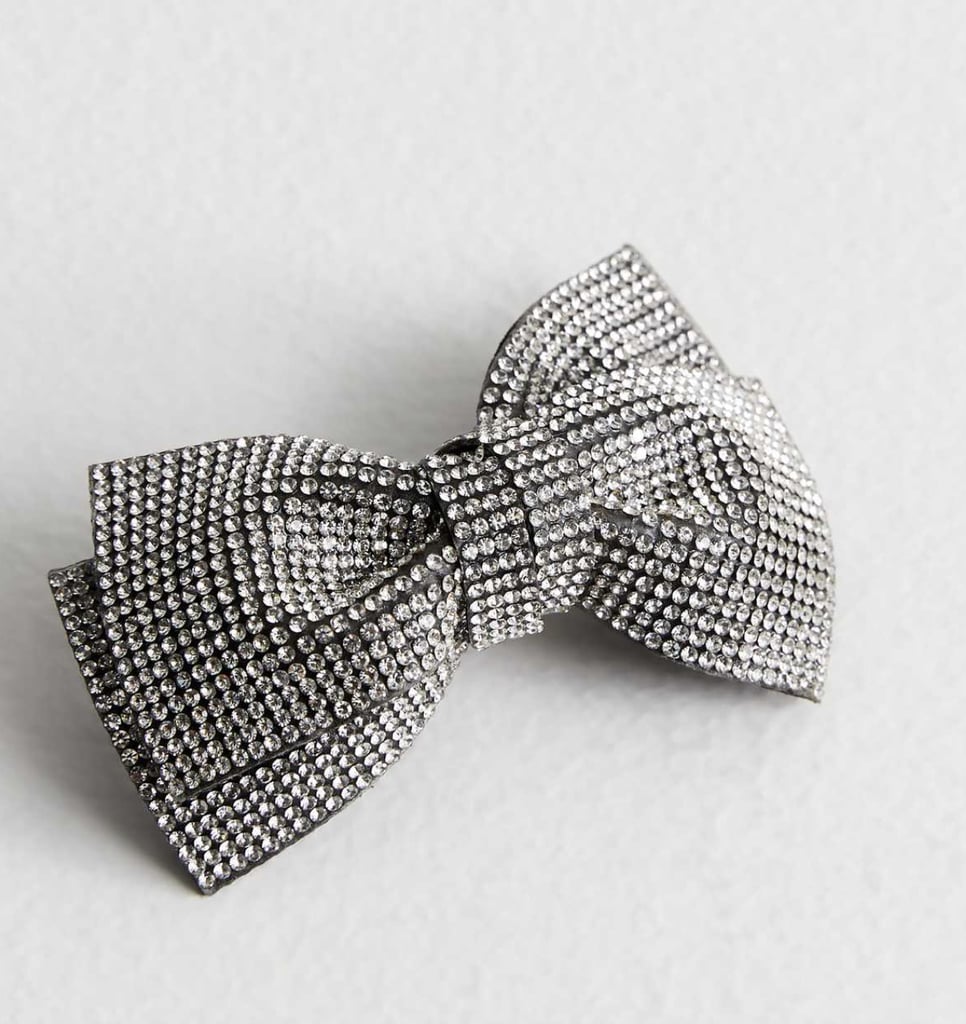 New Look Crystal Diamonté Bow Barette Hair Clip