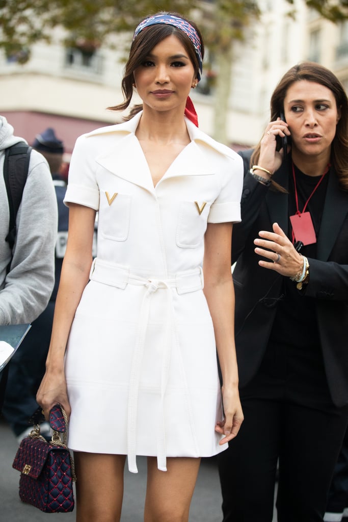 Gemma Chan at the Valentino PFW Show