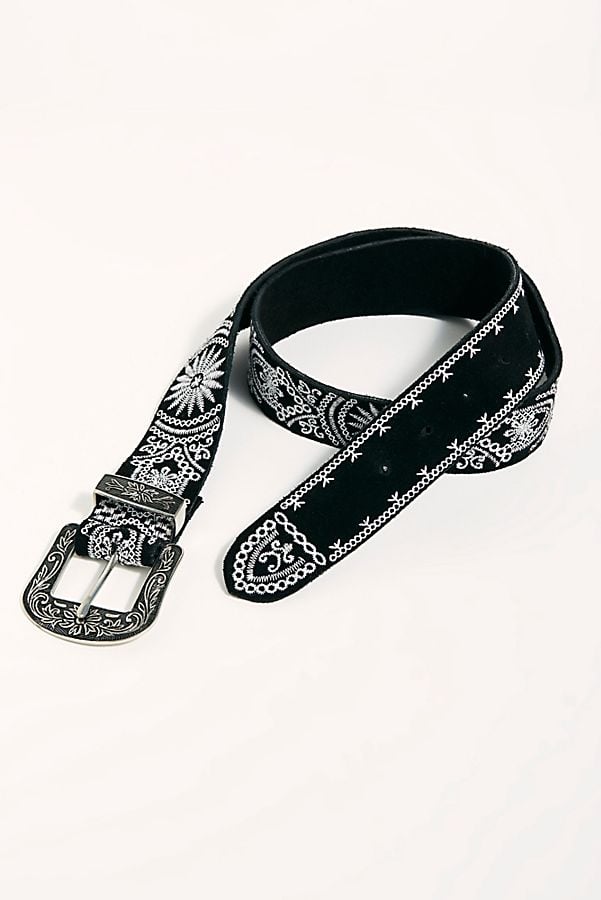 Free People Iris Embroidered Western Belt