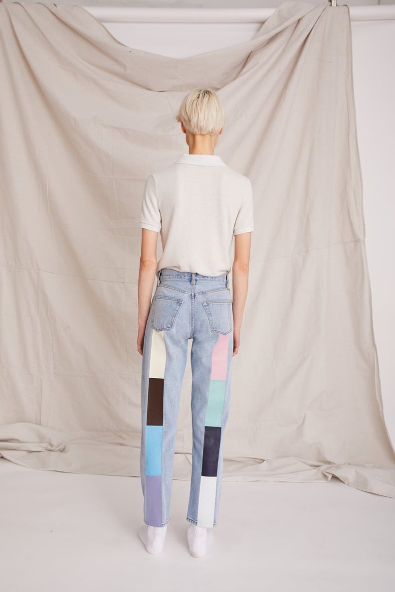 Still Here Cloud Rainbow Tate Crop Jeans