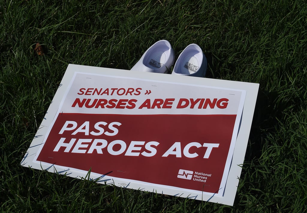 Nurse Shoes Left at US Capitol to Honor COVID-19 Deaths