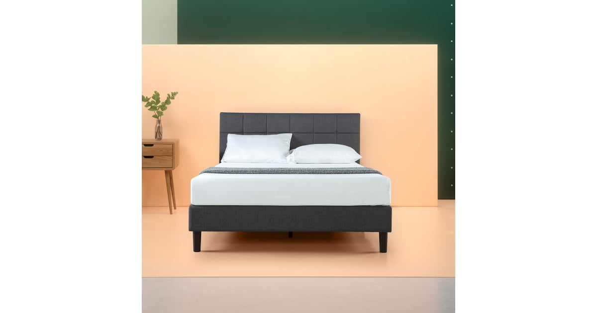 Zinus Lottie Upholstered Square Stitched Platform Bed TopRated Bed