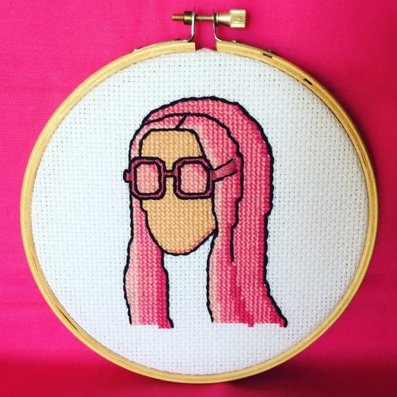 Gloria Steinem Cross Stitch