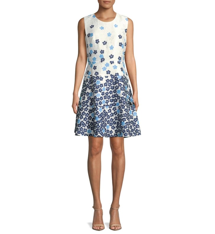 Karl Lagerfeld Paris Sleeveless Floral Flare Dress | Katie Holmes and ...