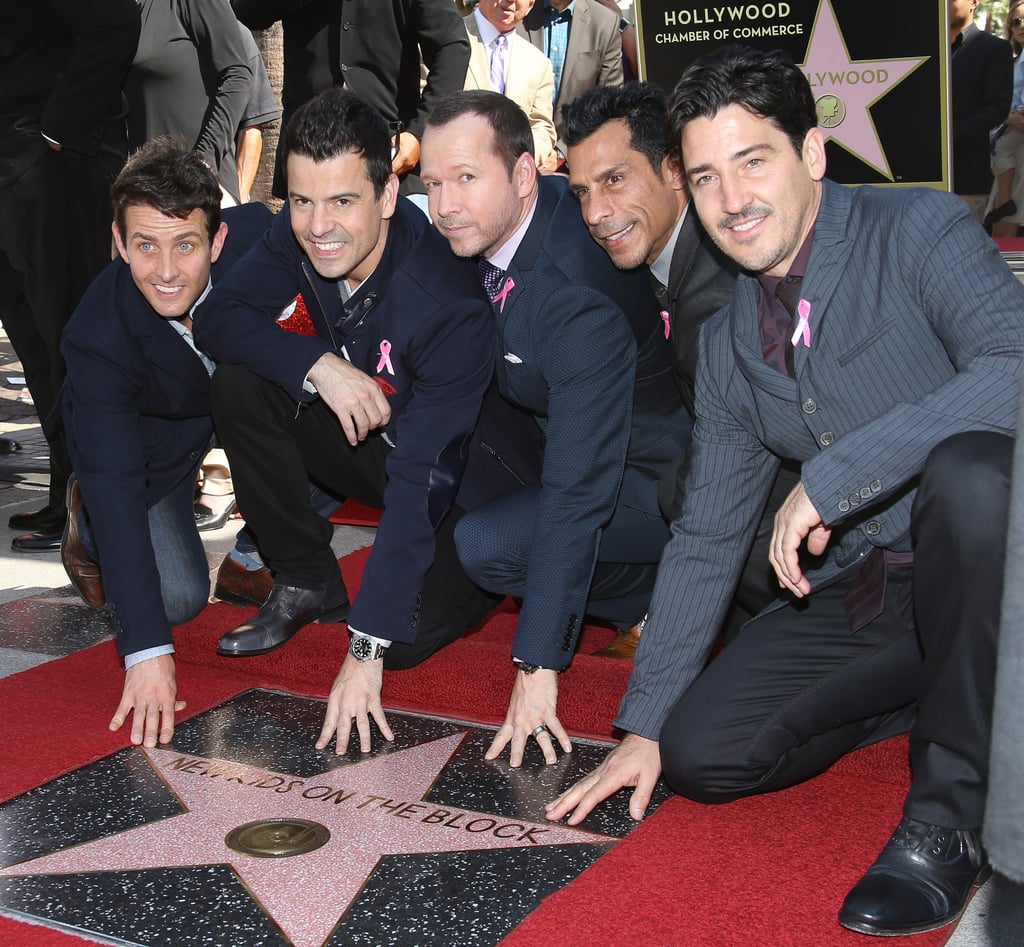 The New Kids on the Block — Joey McIntyre, Jonathan Knight, Jordan Knight, Donnie Wahlberg, and Danny Wood — got their star on the Hollywood Walk of Fame on Thursday.