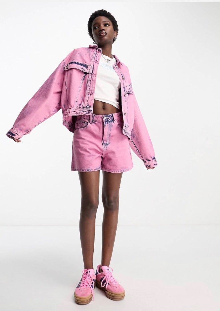 Pink 2025 denim coat