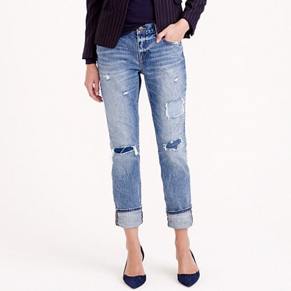J.Crew Broken-in boyfriend jean in harbor wash ($135)