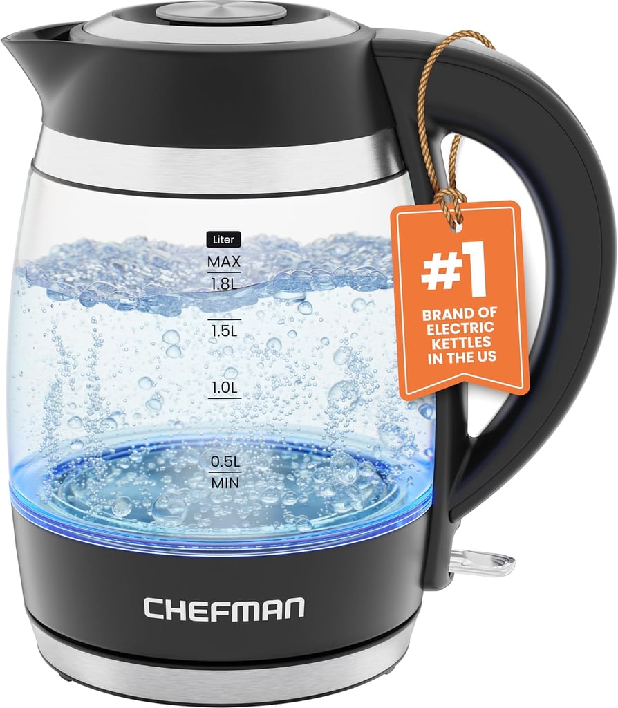 Chefman 1.8L 1500W Glass Electric Kettle