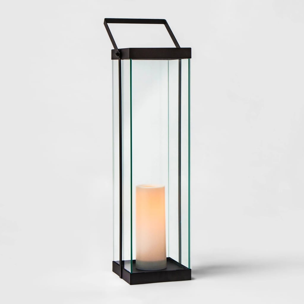 Get the Look: Modern Battery-Operated Metal Glass Lantern