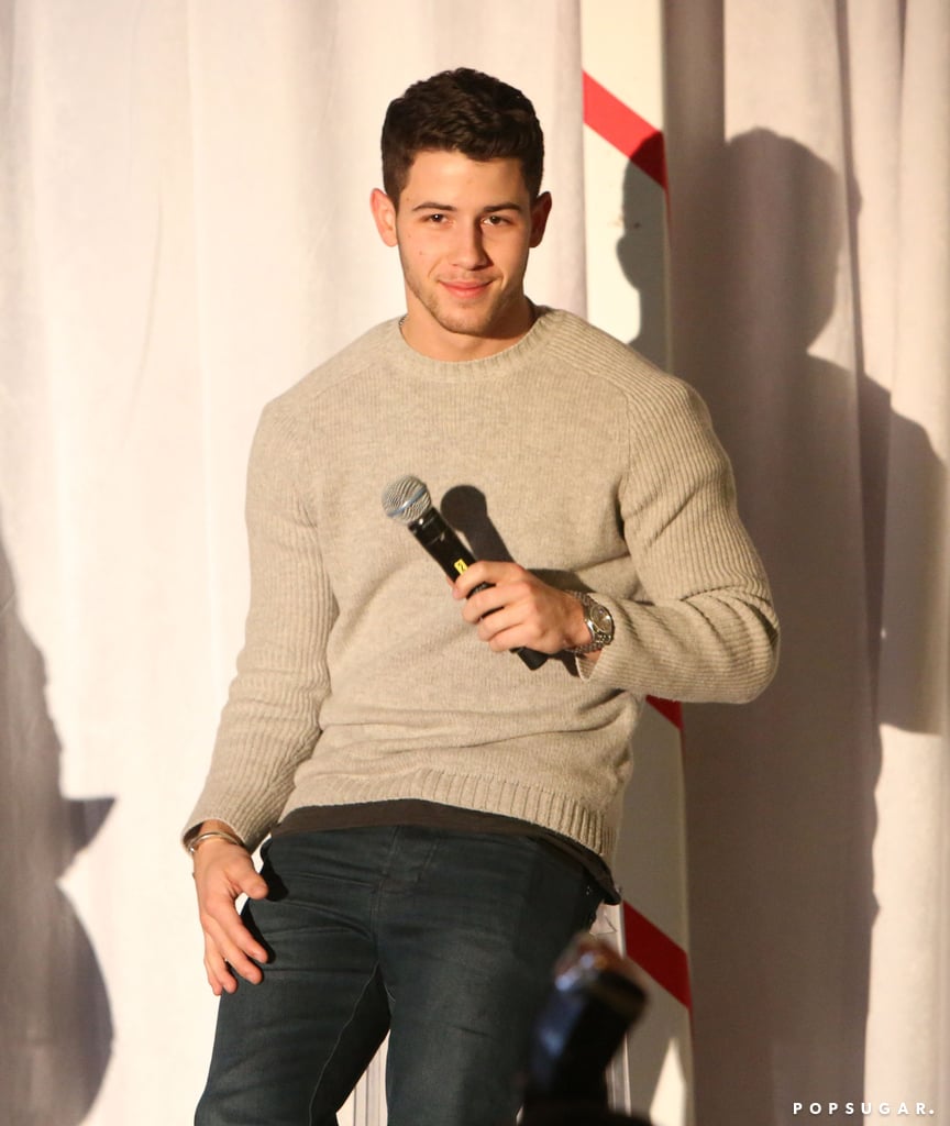 Nick Jonas visited the SickKids Hospital on Tuesday in Toronto, Canada.