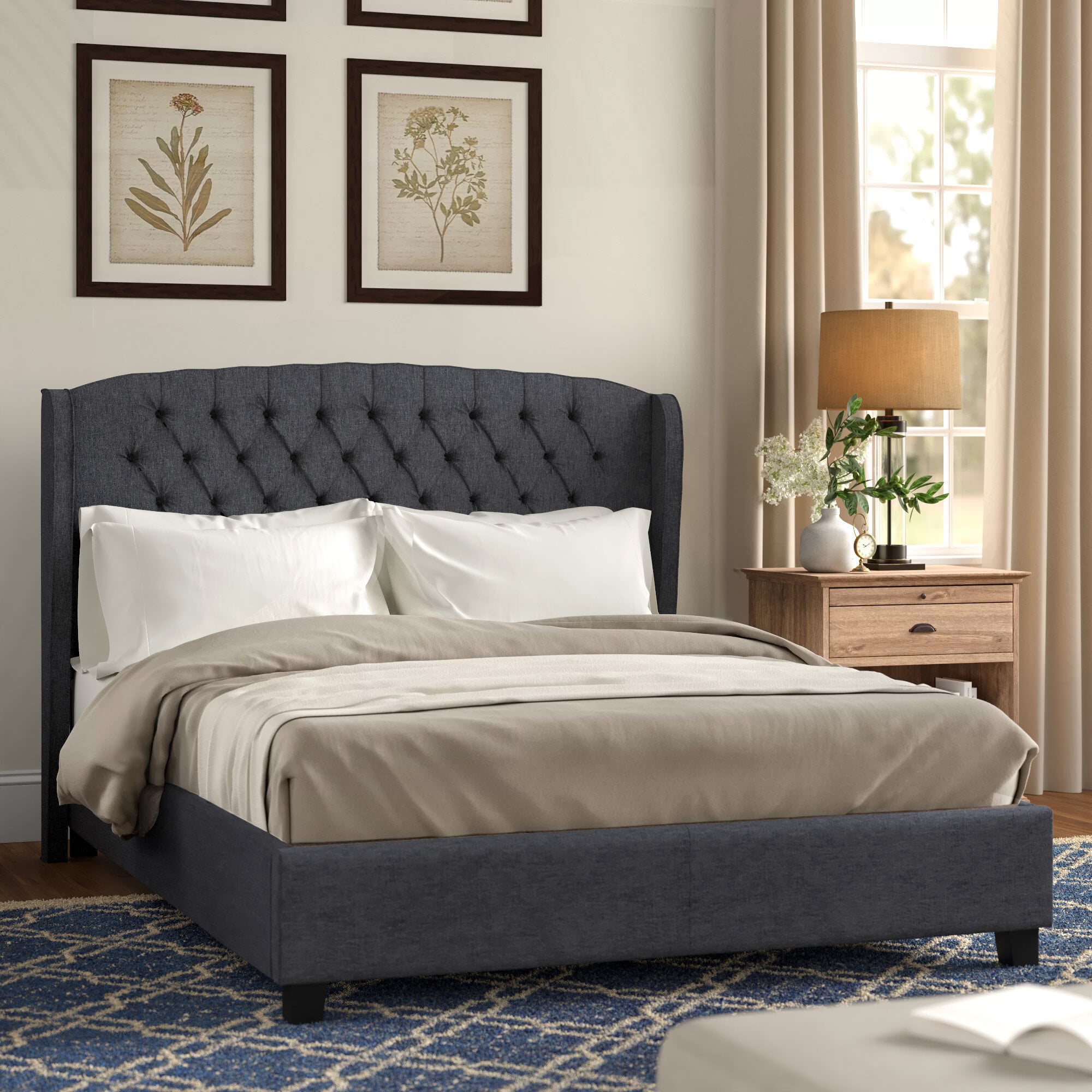 Pascal upholstered standard sale bed
