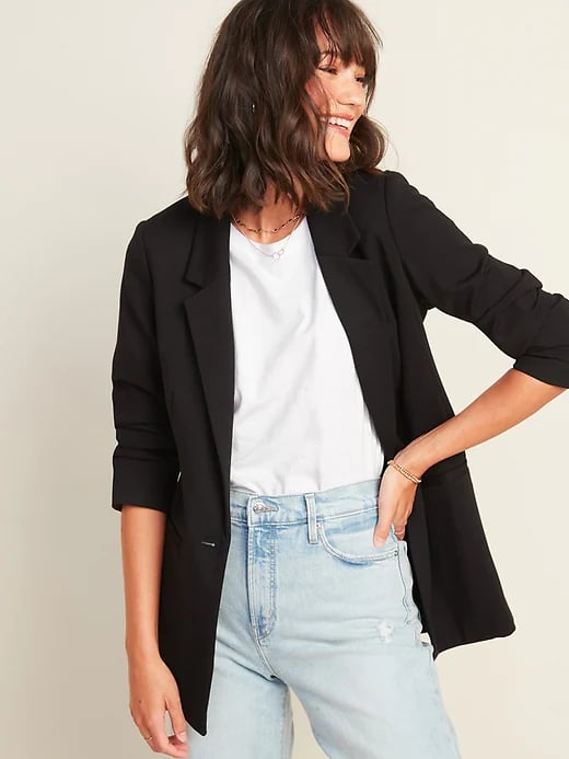 Old Navy Ponte Knit Boyfriend Blazer 20 Lightweight Old Navy