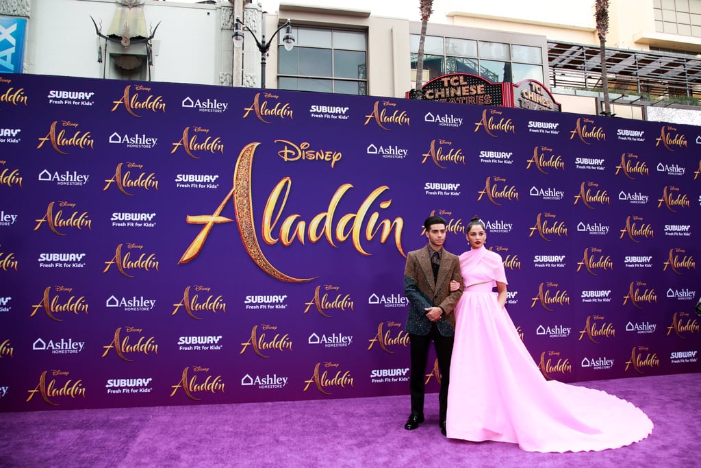 Mena Massoud and Naomi Scott at the Aladdin Premiere 2019