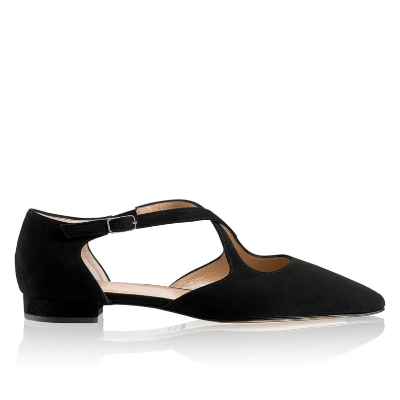 Kate's Exact Russell & Bromley Xpresso Crossover Flat in Black Suede