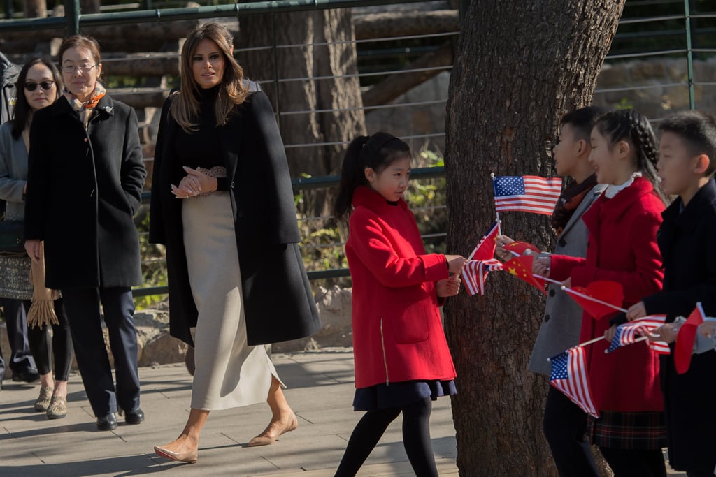 Melania Trump Alaia Belt at Great Wall of China
