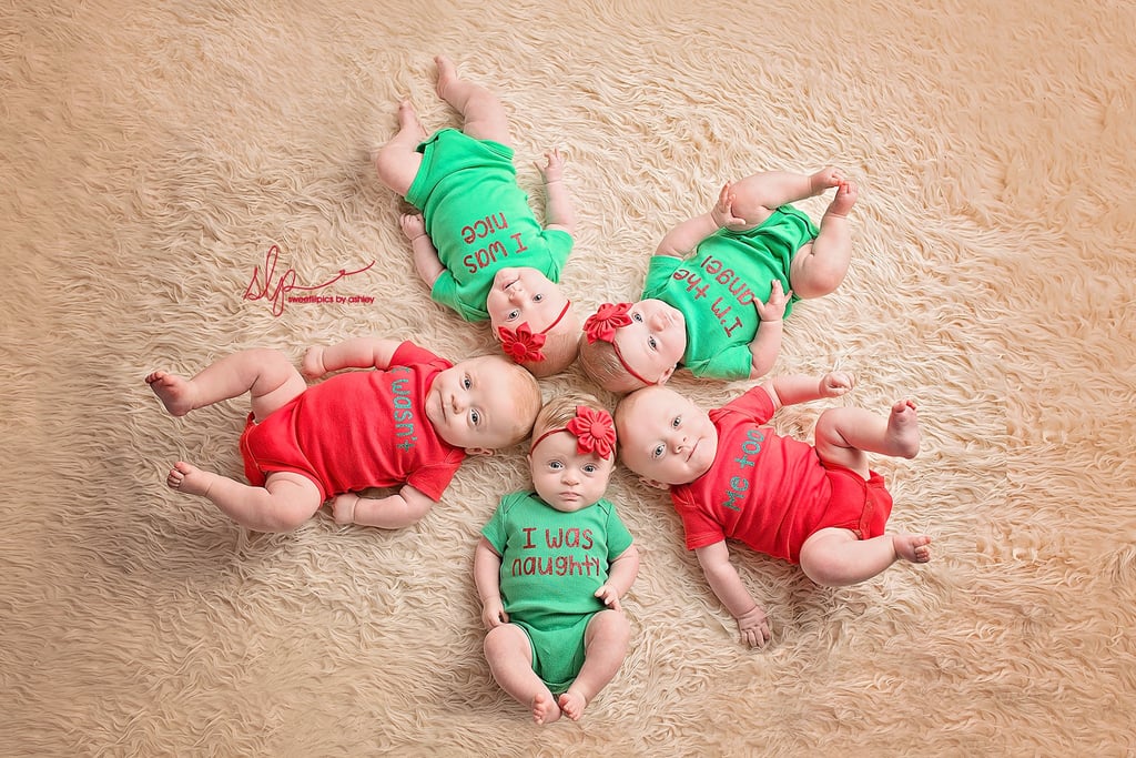 Quintuplets First Christmas Photo Shoot