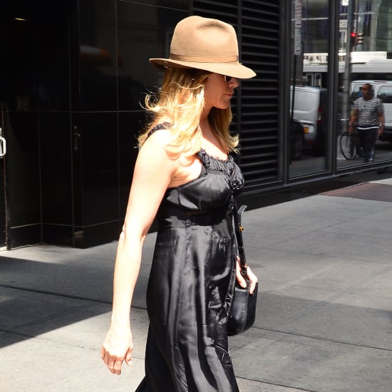 Jennifer Aniston Wearing a Slipdress and Sneakers