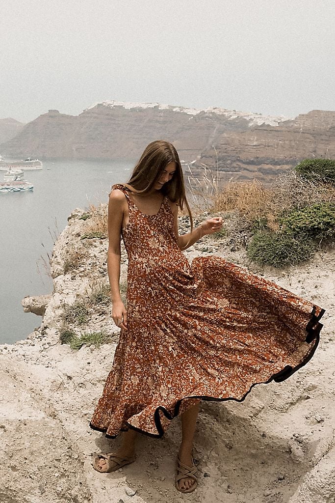 free people kika's printed midi dress