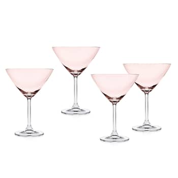 Godinger Silver Art Co. Meridian Blush Crystal Martini Glasses (Set of 4), I Found the Aesthetically Pleasing Glassware You've Been Saving on  Instagram