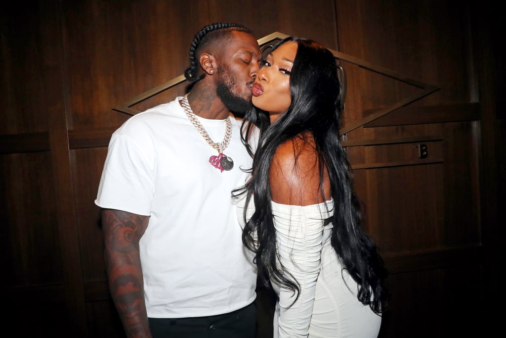 Megan Thee Stallion and Pardi Kiss at JAY-Z's 40/40 Event