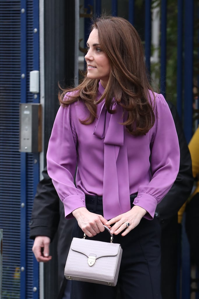 Kate Middleton Gucci Shirt and Jigsaw Trousers March 2019