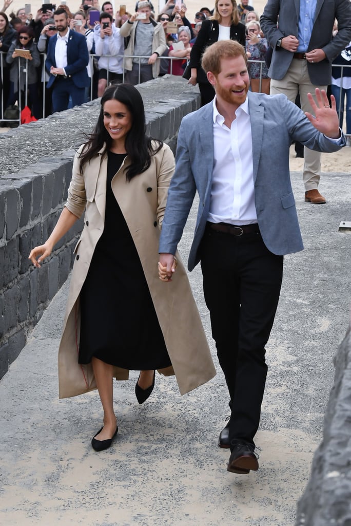 Meghan Markle Black Club Monaco Dress on the Beach 2018