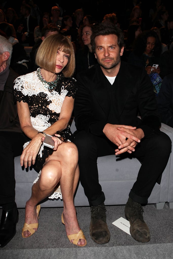 On Monday, Bradley Cooper joined Anna Wintour in the front row at the Tom Ford show during London Fashion Week.